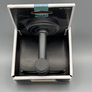 Home Flat Black Finish Double Hook Bathroom Entry Laundry Room Closet Wall Mount